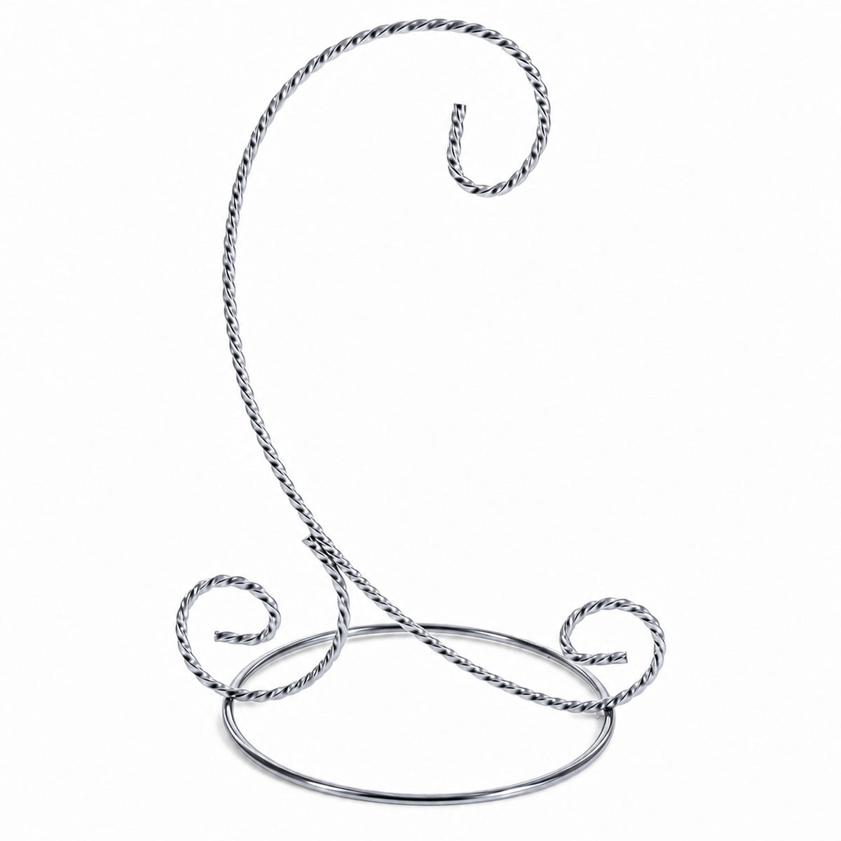 Twisted Wire Silver Metal Ornament Stand Display 7.2 Inches Ornament Stands La Vie Bien Twisted Wire Silver Metal Ornament Stand Display 7.2 Inches