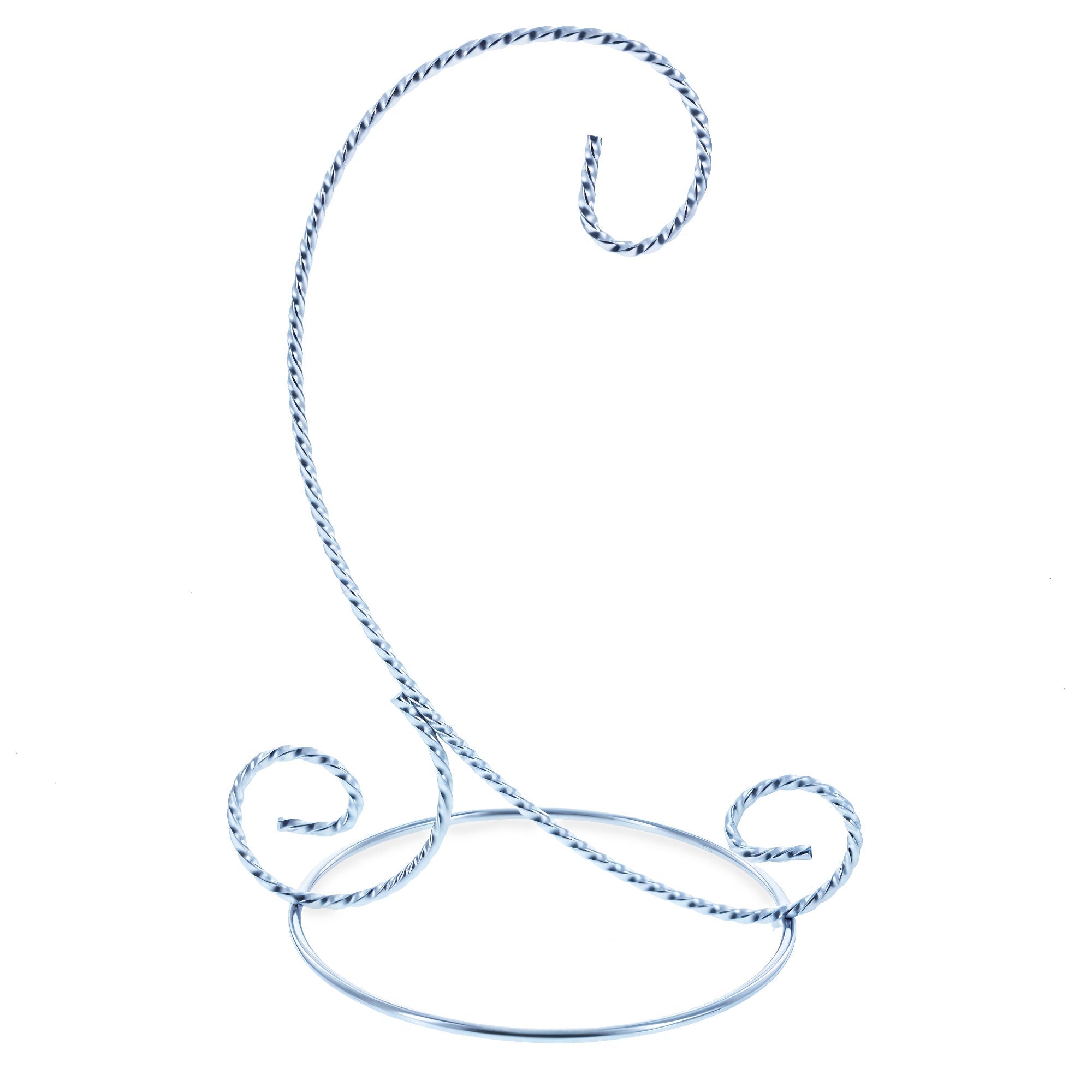 Twisted Wire Silver Metal Ornament Stand Display 7.2 Inches Ornament Stands La Vie Bien Twisted Wire Silver Metal Ornament Stand Display 7.2 Inches