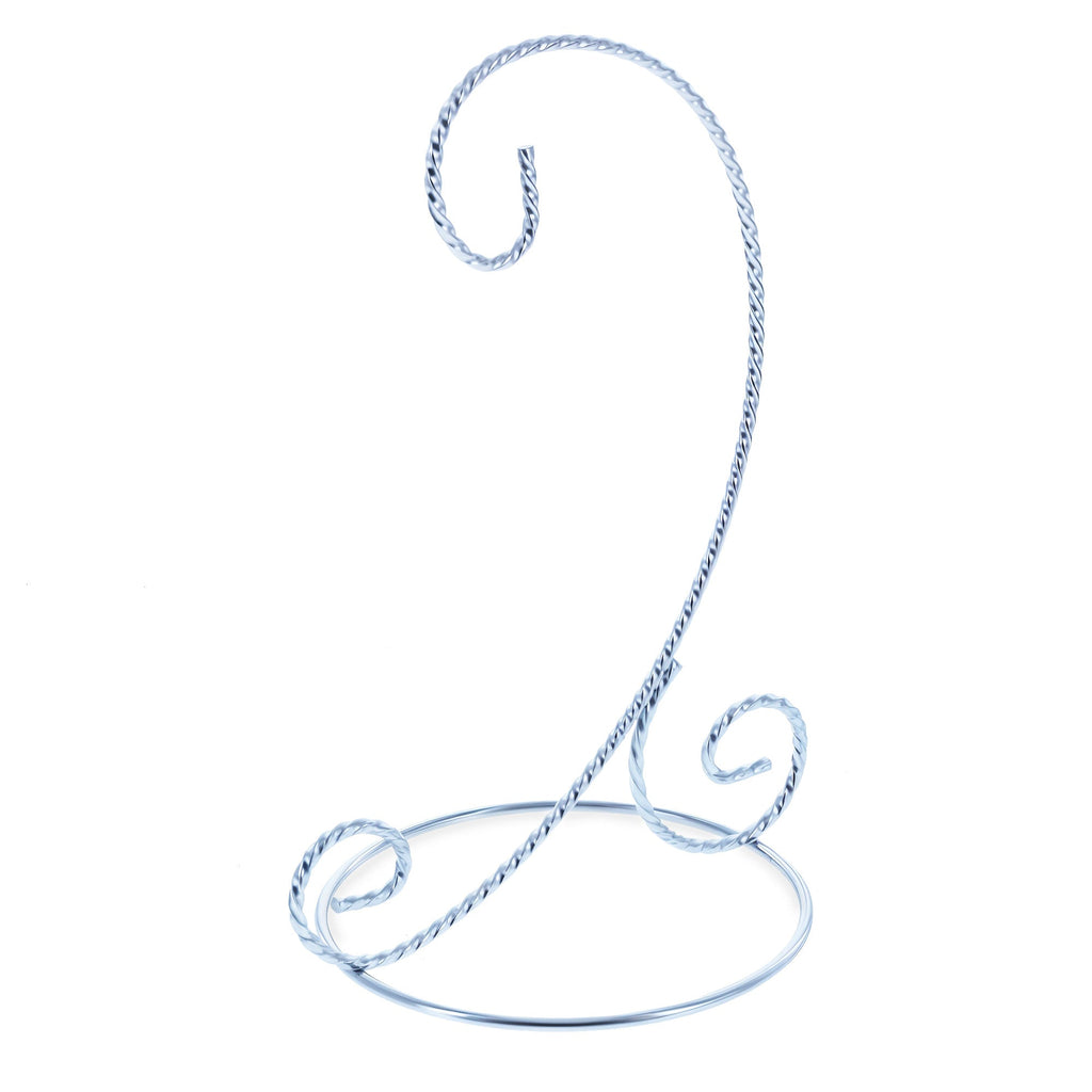Twisted Wire Silver Metal Ornament Stand Display 7.2 Inches Ornament Stands La Vie Bien Twisted Wire Silver Metal Ornament Stand Display 7.2 Inches