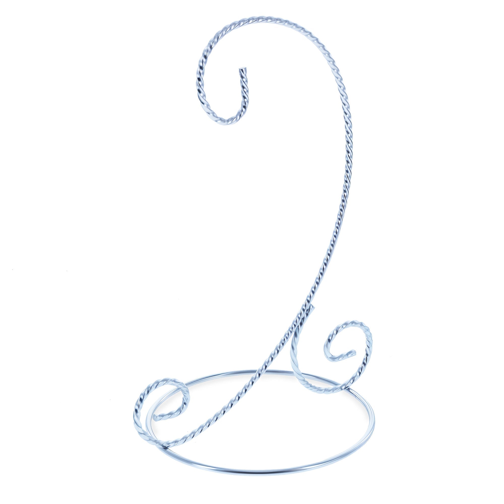 Twisted Wire Silver Metal Ornament Stand Display 7.2 Inches Ornament Stands La Vie Bien Twisted Wire Silver Metal Ornament Stand Display 7.2 Inches