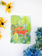 Two Foxes Blank Lasercut Card by Ash & Rose