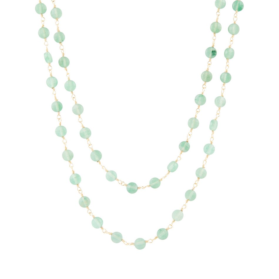 Two Row Green Aventurine Necklace