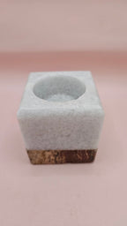 Two - Tone Onyx Tealight Holder – 2.4" Cube Candle Holder La Vie Bien Two - Tone Onyx Tealight Holder – 2.4" Cube