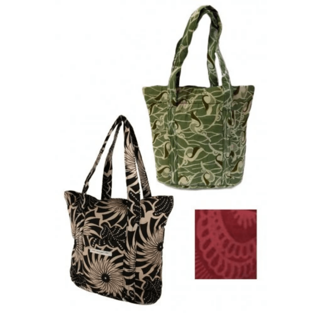 Ugandan Organic Waxcloth Market Tote Totes La Vie Bien Ugandan Organic Waxcloth Market Tote