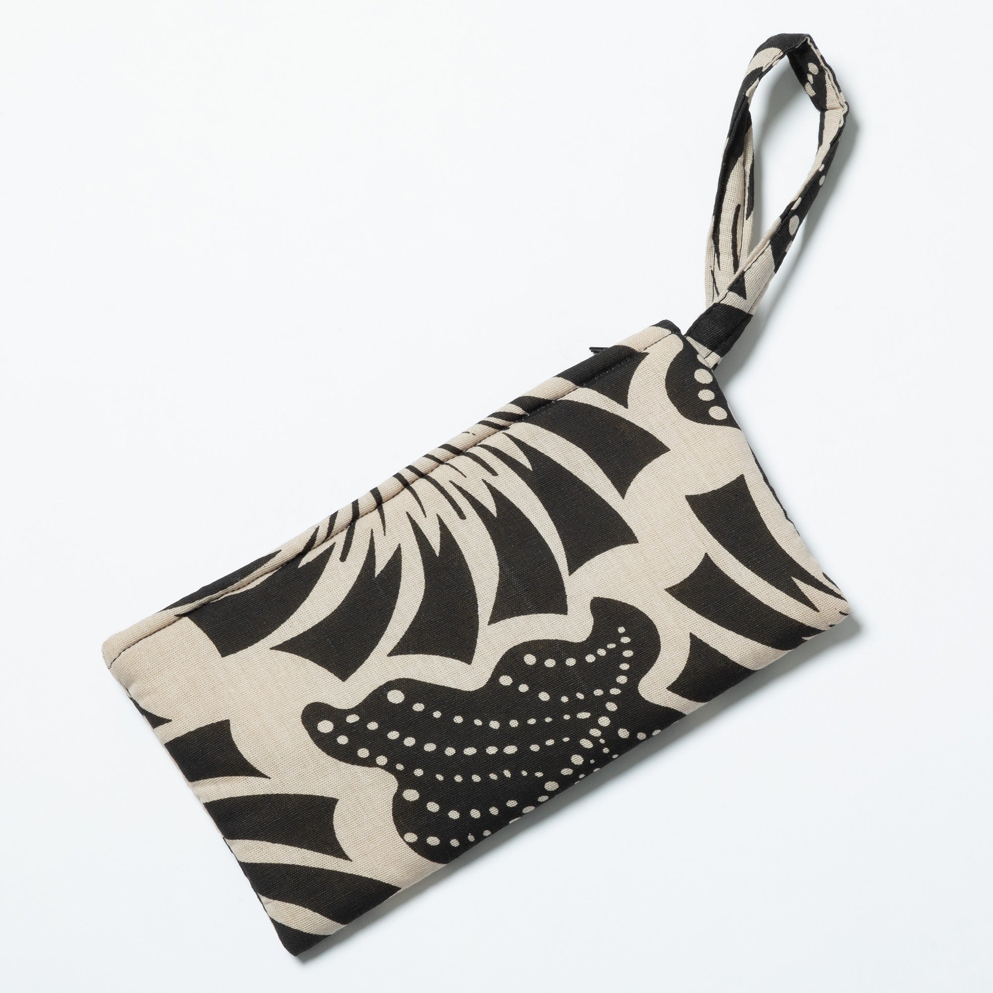 Ugandan Organic Waxcloth Wristlet Clutch & Wallets & Coin Bags La Vie Bien Ugandan Organic Waxcloth Wristlet