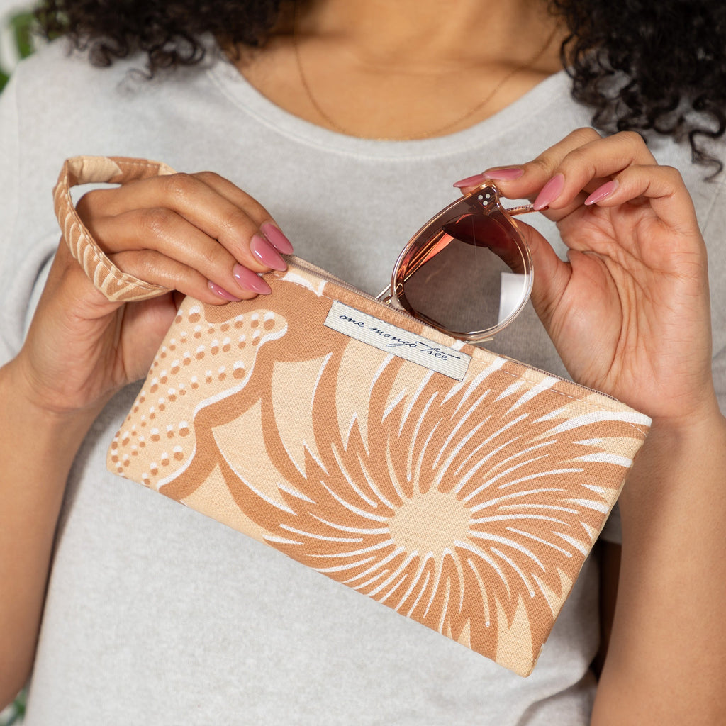 Ugandan Organic Waxcloth Wristlet Clutch & Wallets & Coin Bags La Vie Bien Ugandan Organic Waxcloth Wristlet