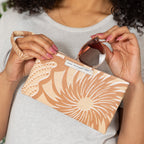Ugandan Organic Waxcloth Wristlet Clutch & Wallets & Coin Bags La Vie Bien Ugandan Organic Waxcloth Wristlet