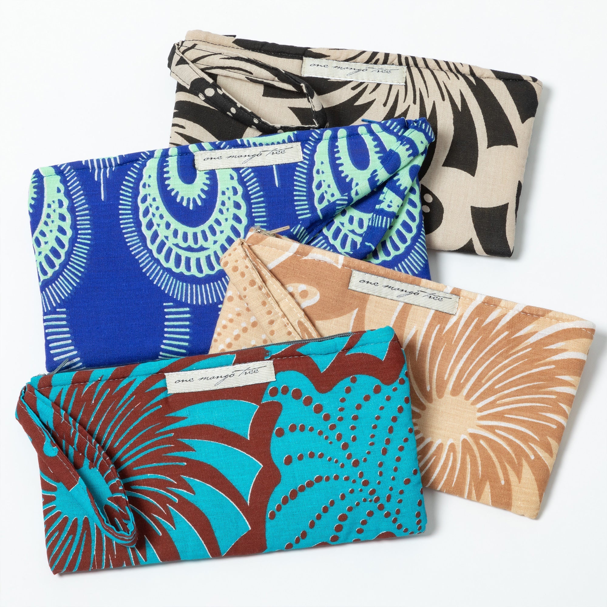 Ugandan Organic Waxcloth Wristlet Clutch & Wallets & Coin Bags La Vie Bien Ugandan Organic Waxcloth Wristlet