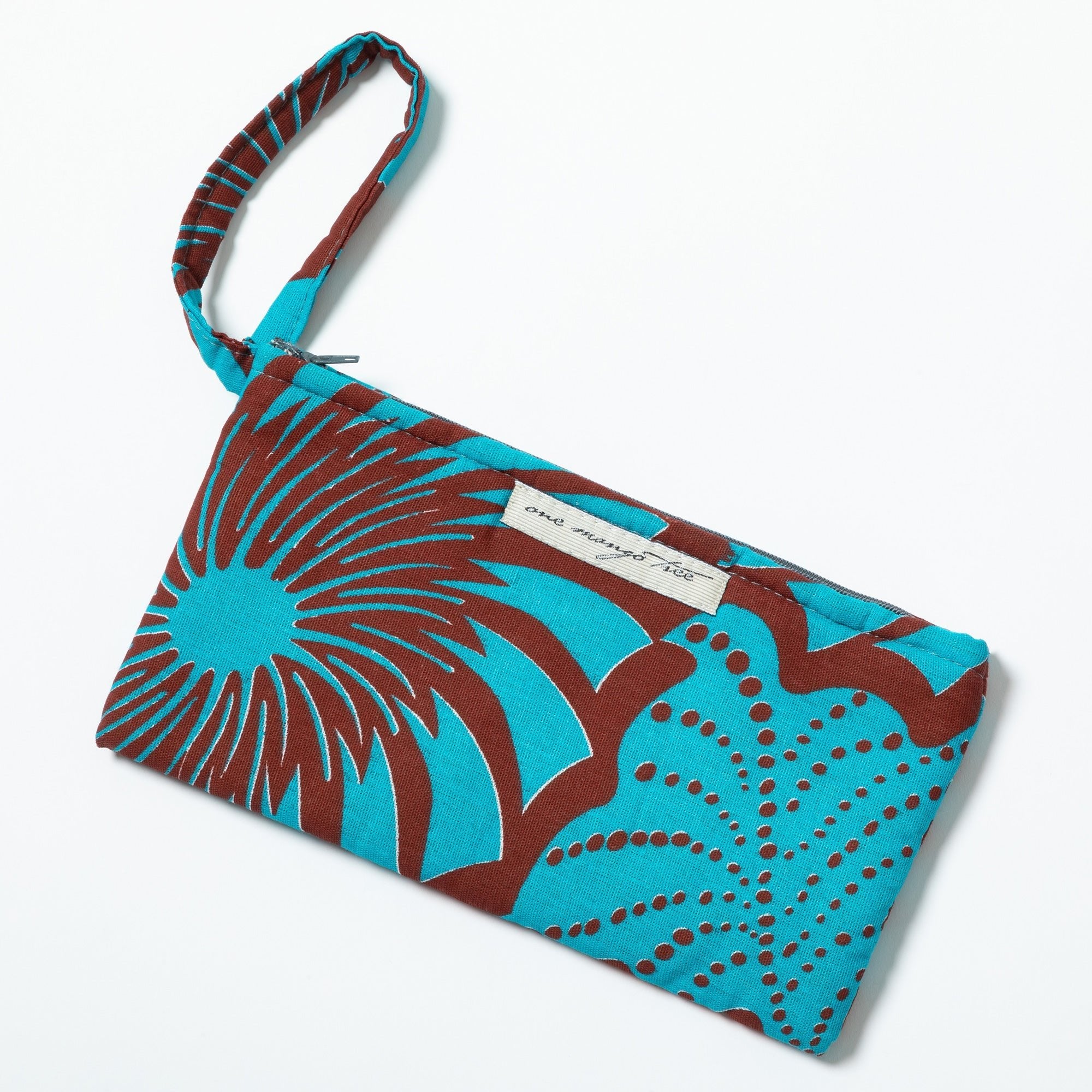 Ugandan Organic Waxcloth Wristlet Clutch & Wallets & Coin Bags La Vie Bien Ugandan Organic Waxcloth Wristlet