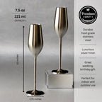Unbreakable Champagne Flutes (Silver) by Sister.ly Drinkware