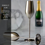 Unbreakable Champagne Flutes (Silver) by Sister.ly Drinkware