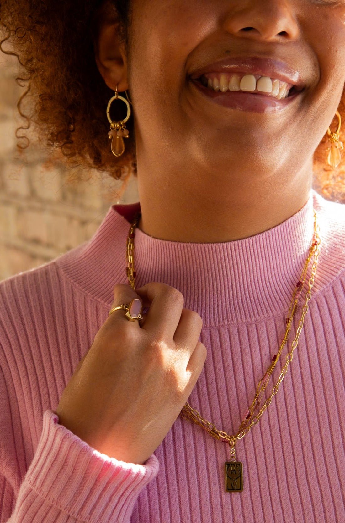 Unconditional Love Adjustable Brass Ring by Fair Anita