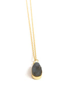 Uncut Stone Labradorite Necklace by Fair Anita