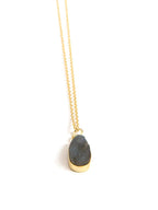 Uncut Stone Labradorite Necklace by Fair Anita
