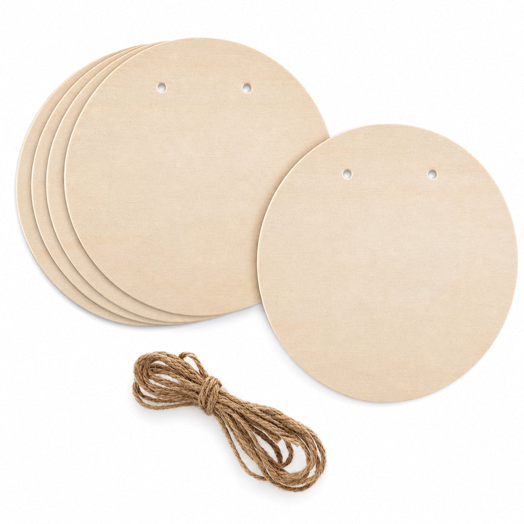 Unfinished Unpainted Wooden 6 Circles Garland DIY Craft 60 Inches Easter > Wall Decorations La Vie Bien Unfinished Unpainted Wooden 6 Circles Garland DIY Craft 60 Inches