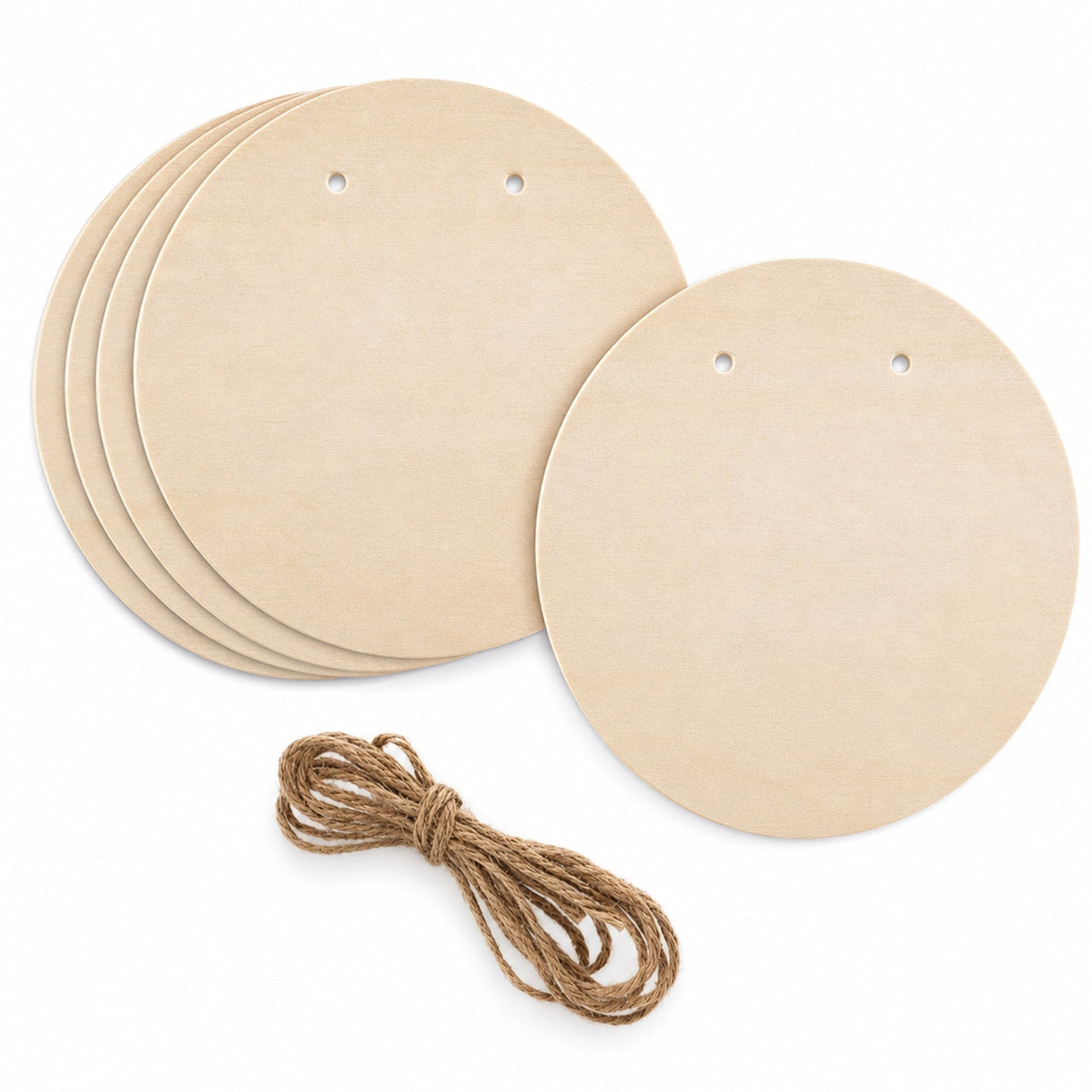 Unfinished Unpainted Wooden 6 Circles Garland DIY Craft 60 Inches Easter > Wall Decorations La Vie Bien Unfinished Unpainted Wooden 6 Circles Garland DIY Craft 60 Inches