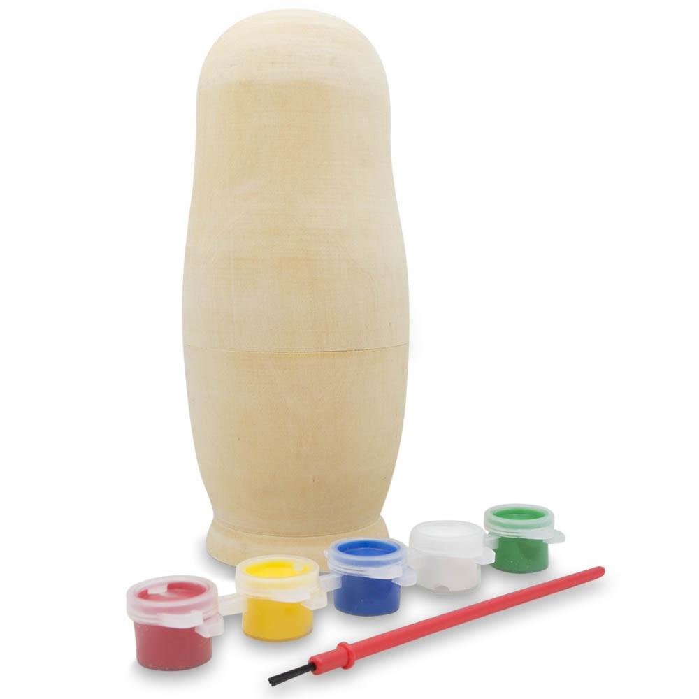 Unfinished Wooden Nesting Doll DIY Craft Blank for Painting 6.75 Inches Nesting Dolls > Unfinished La Vie Bien Unfinished Wooden Nesting Doll DIY Craft Blank for Painting 6.75 Inches