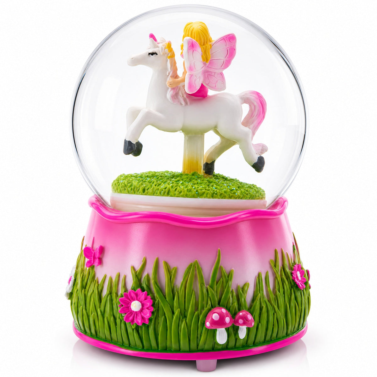 Unicorn Carousel with Fairy Musical Water Snow Globe Snow Globes > Fairy Tales La Vie Bien Unicorn Carousel with Fairy Musical Water Snow Globe