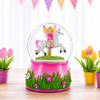 Unicorn Carousel with Fairy Musical Water Snow Globe Snow Globes > Fairy Tales La Vie Bien Unicorn Carousel with Fairy Musical Water Snow Globe