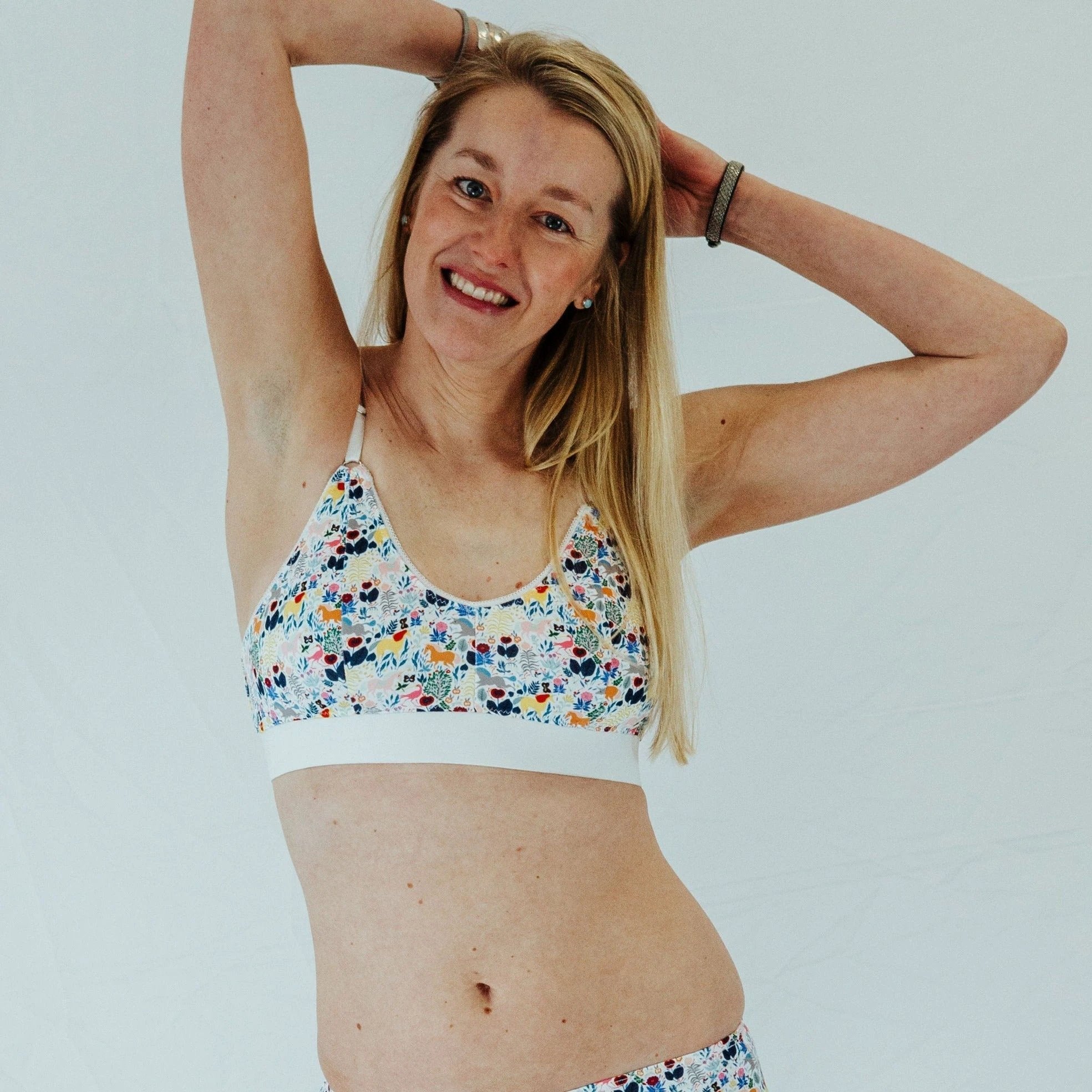Unicorn Garden Print Bra by wearswoop.com