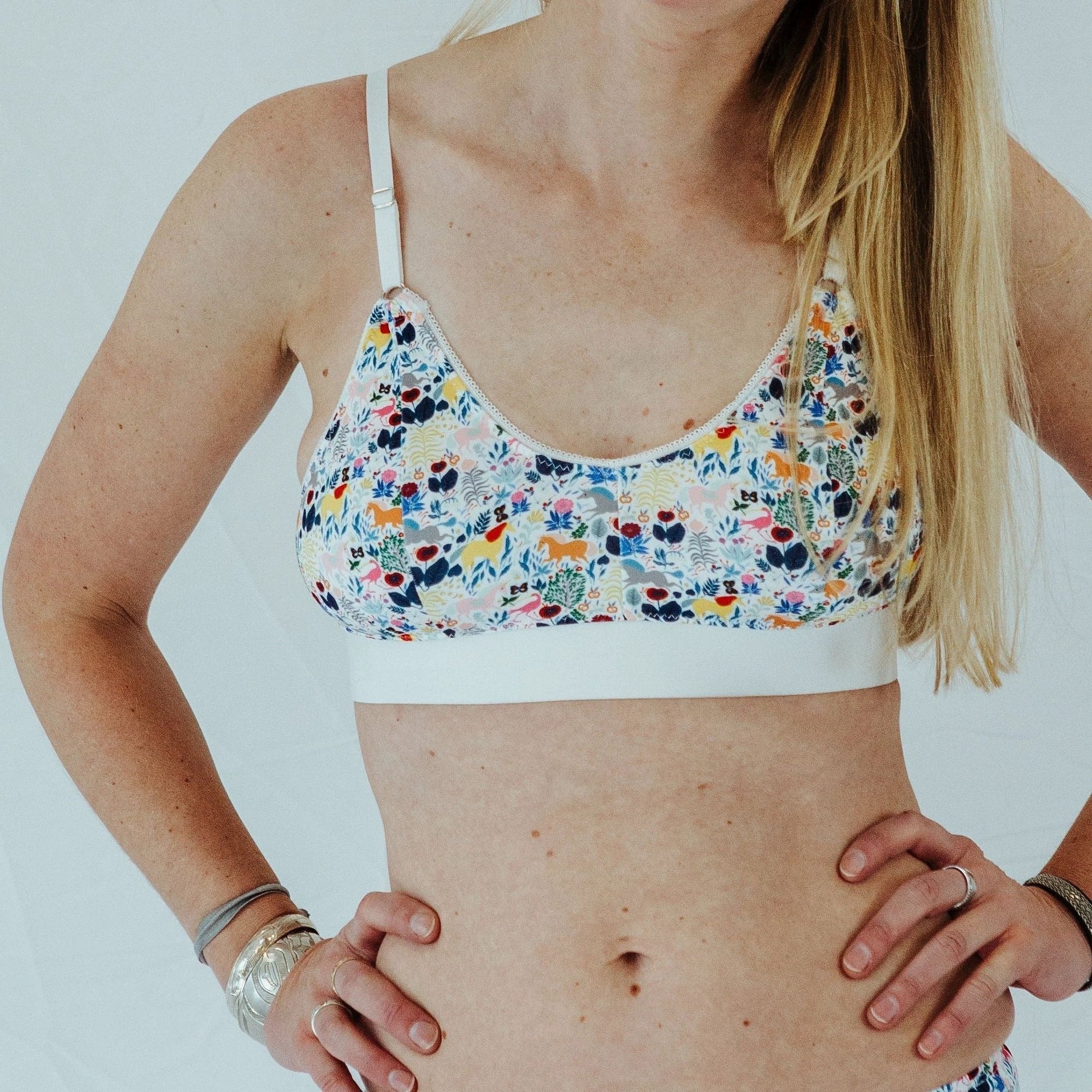 Unicorn Garden Print Bra by wearswoop.com