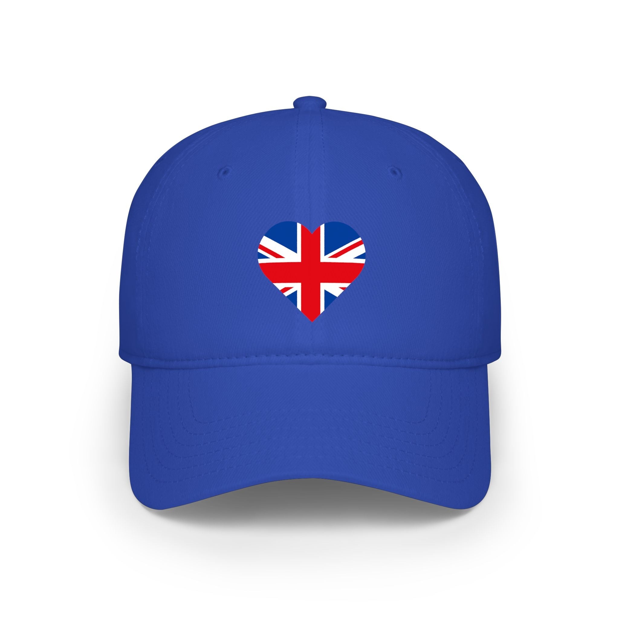 Union Jack United Kingdom flag Heart Cap, Low Profile Baseball Hat Hats La Vie Bien Union Jack United Kingdom flag Heart Cap, Low Profile Baseball Hat