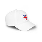 Union Jack United Kingdom flag Heart Cap, Low Profile Baseball Hat Hats La Vie Bien Union Jack United Kingdom flag Heart Cap, Low Profile Baseball Hat