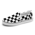 Unisex checkered black and white Slip On Shoes, mod design footwear for spring and summer Shoes La Vie Bien Unisex checkered black and white Slip On Shoes, mod design footwear for spring and summer
