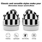 Unisex checkered black and white Slip On Shoes, mod design footwear for spring and summer Shoes La Vie Bien Unisex checkered black and white Slip On Shoes, mod design footwear for spring and summer