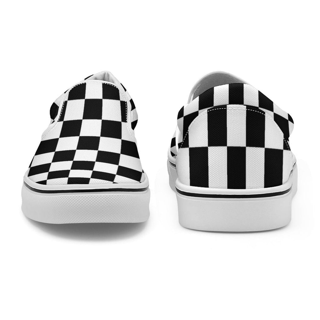 Unisex checkered black and white Slip On Shoes, mod design footwear for spring and summer Shoes La Vie Bien Unisex checkered black and white Slip On Shoes, mod design footwear for spring and summer