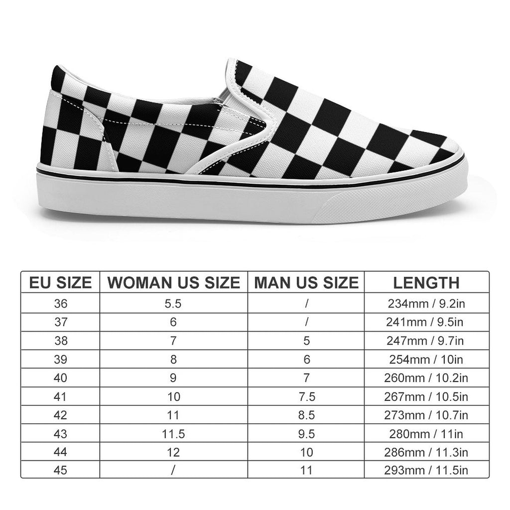 Unisex checkered black and white Slip On Shoes, mod design footwear for spring and summer Shoes La Vie Bien Unisex checkered black and white Slip On Shoes, mod design footwear for spring and summer