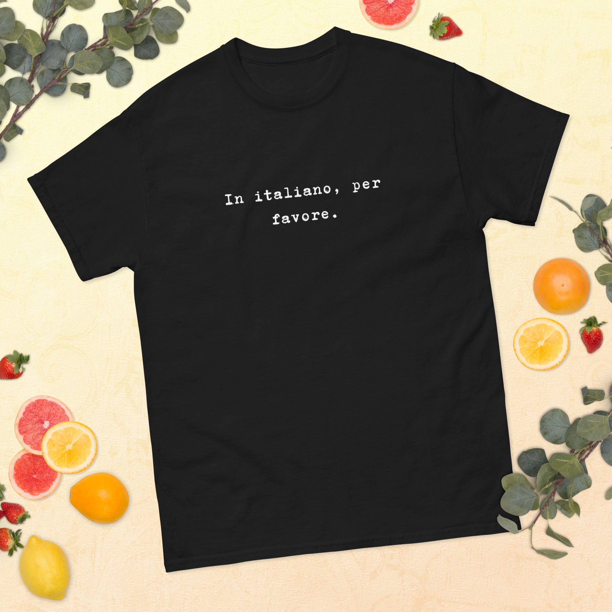 In italiano, per favore tee shirt for Italian speakers, teacher gift ideas