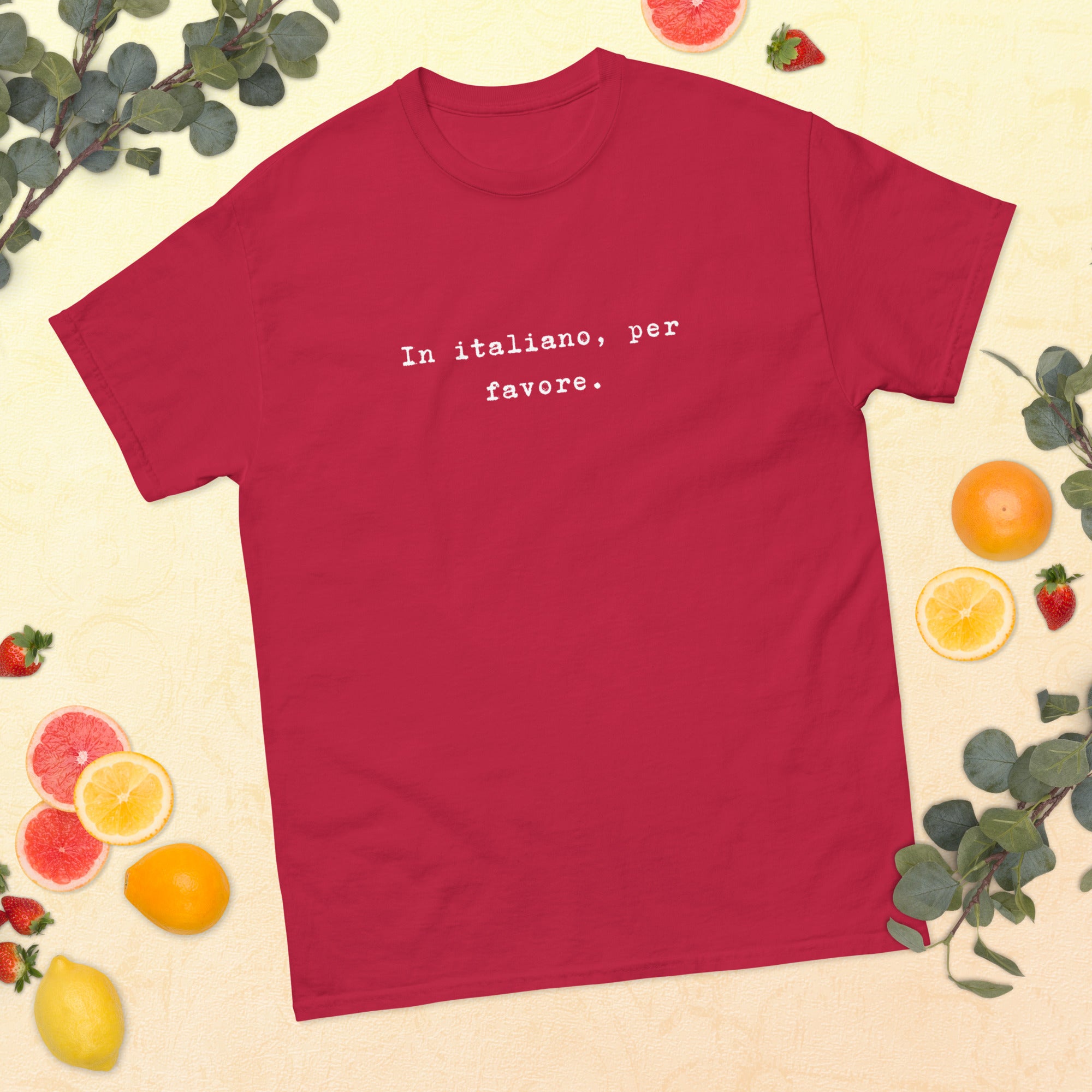 In italiano, per favore tee shirt for Italian speakers, teacher gift ideas