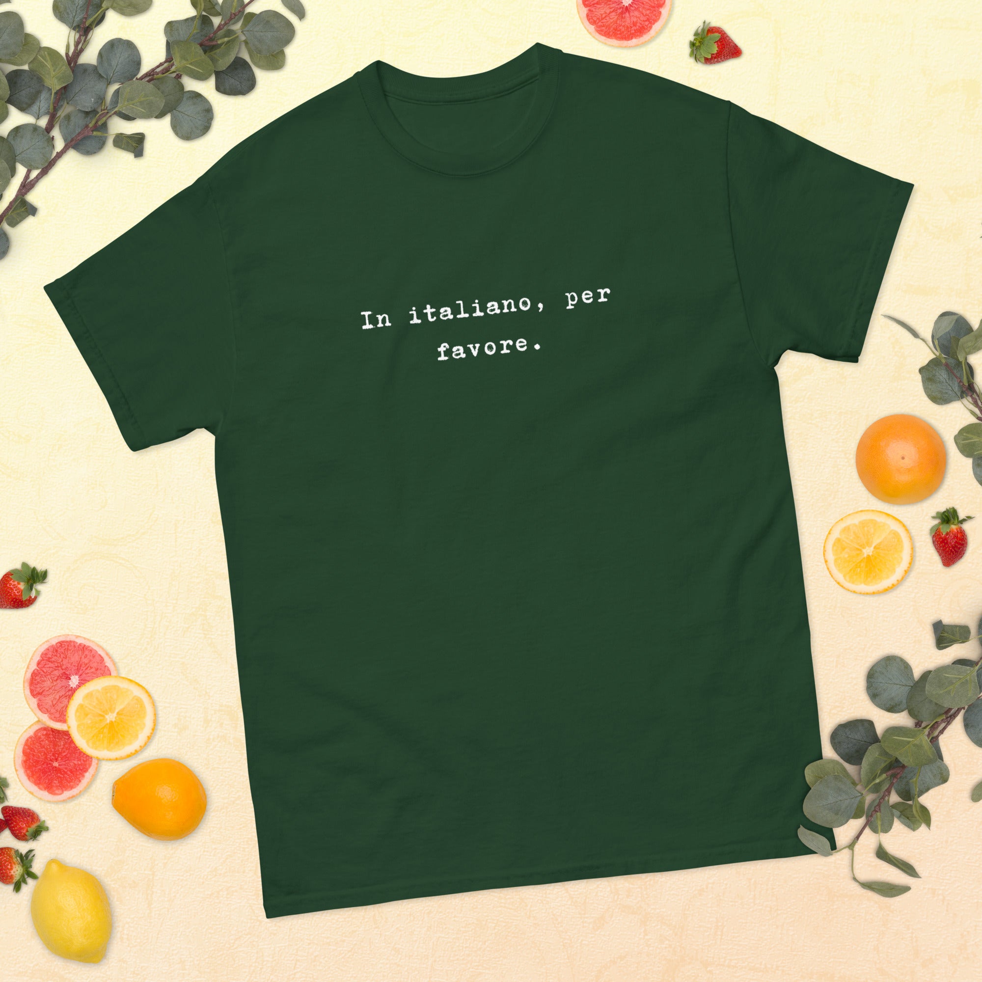 In italiano, per favore tee shirt for Italian speakers, teacher gift ideas