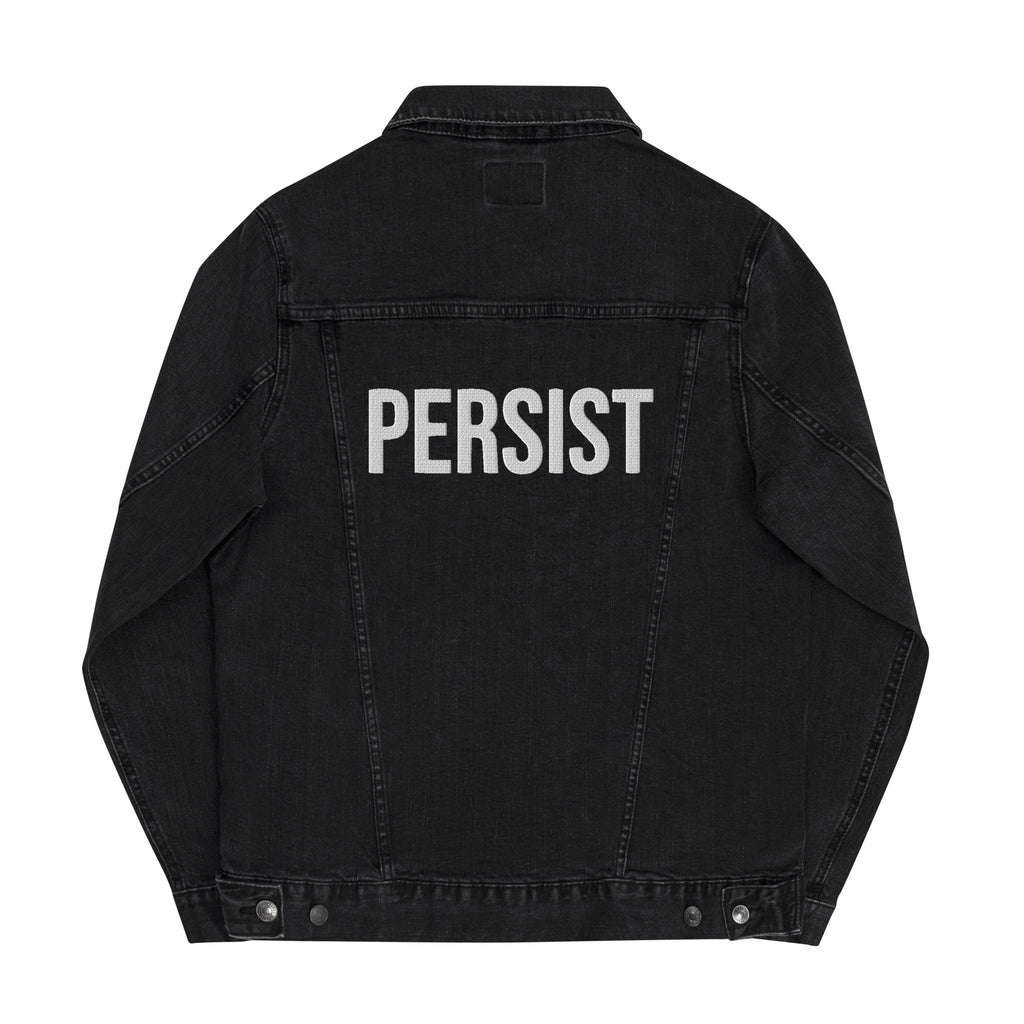 PERSIST embroidered Unisex denim jacket