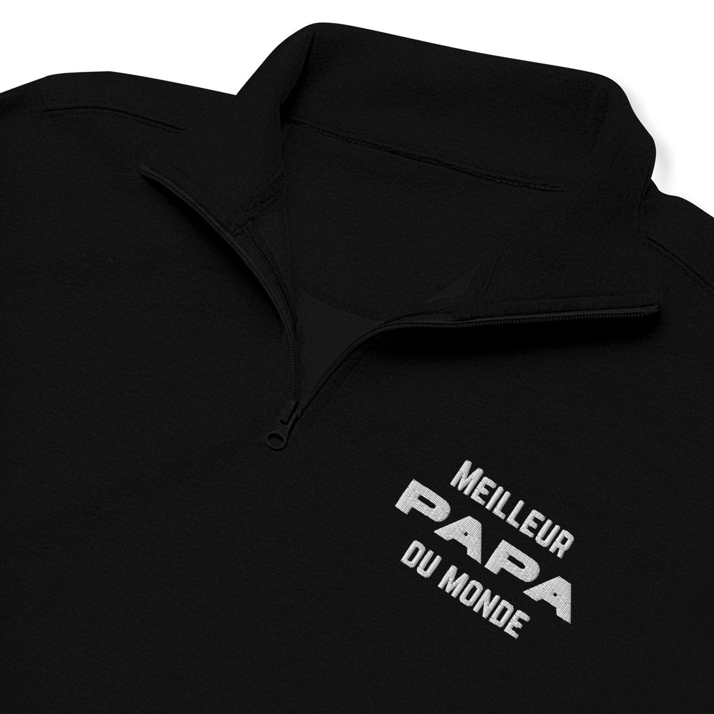 Meilleur Papa du monde embroidered fleece pullover
