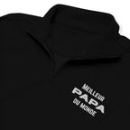 Meilleur Papa du monde embroidered fleece pullover by La Vie Bien