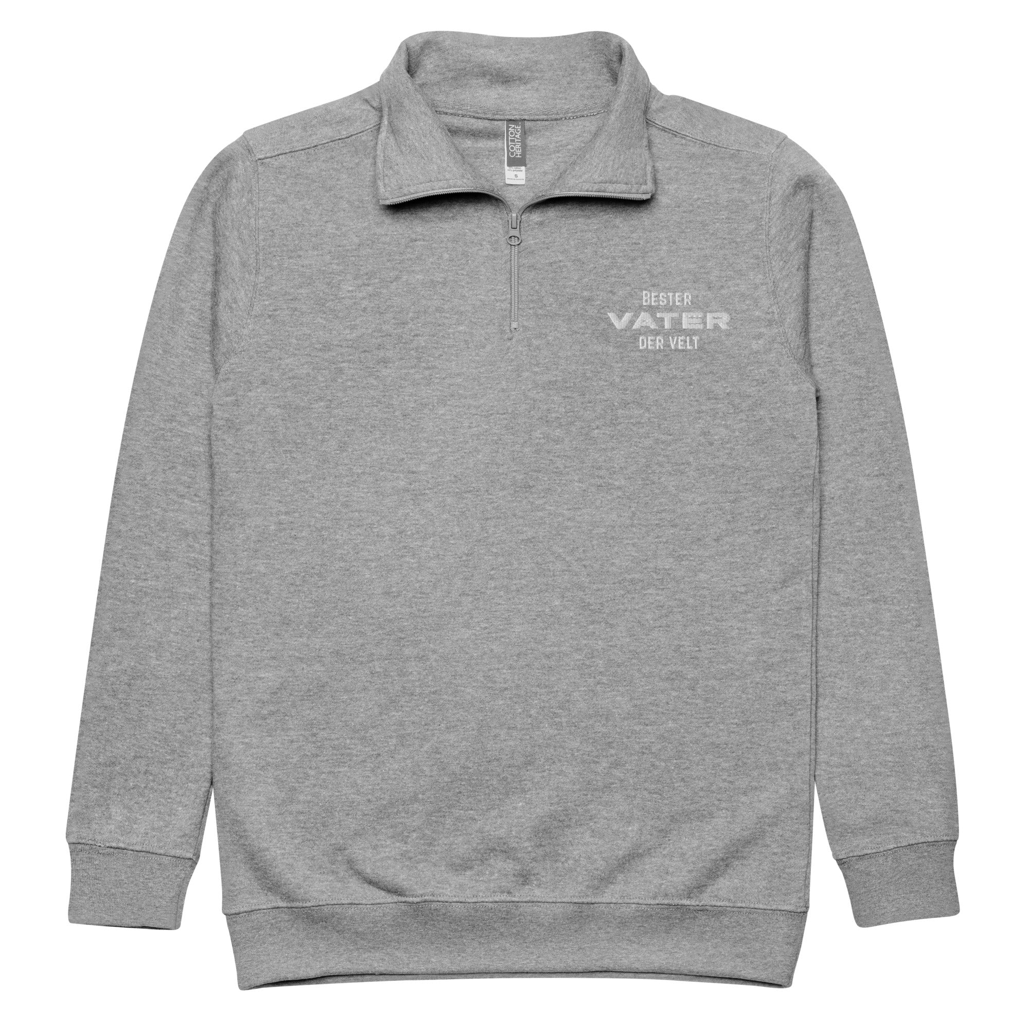 Bester Vater der Velt embroidered fleece pullover