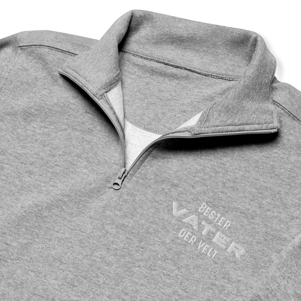 Bester Vater der Velt embroidered fleece pullover