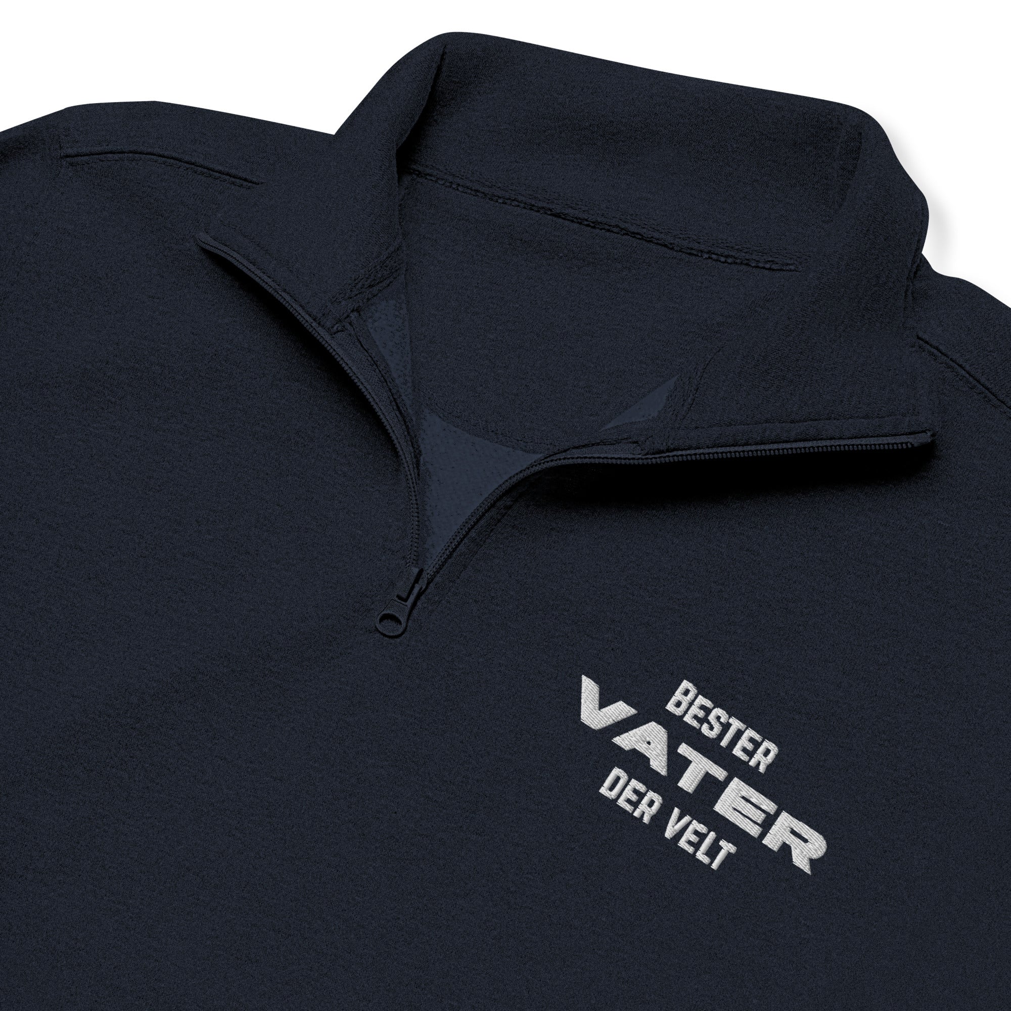 Bester Vater der Velt embroidered fleece pullover