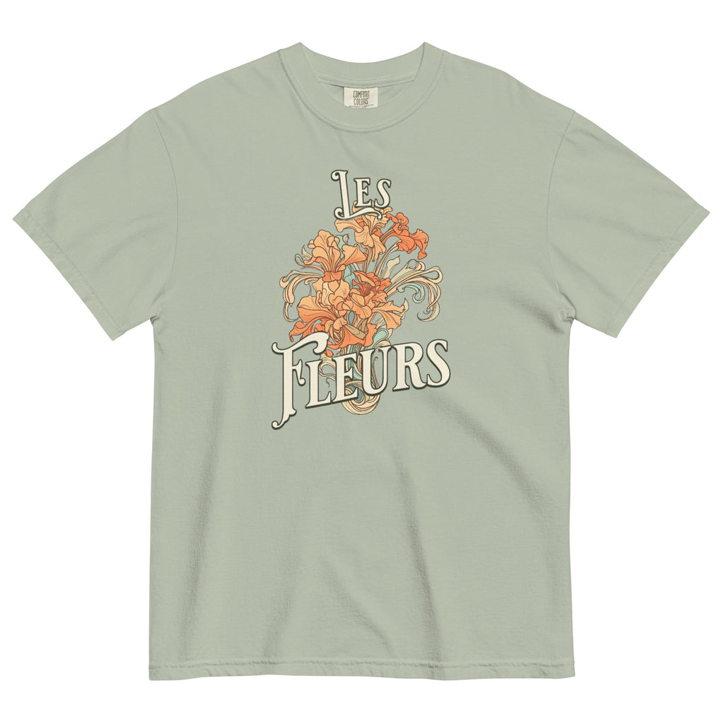 Les fleurs Unisex garment-dyed heavyweight t-shirt