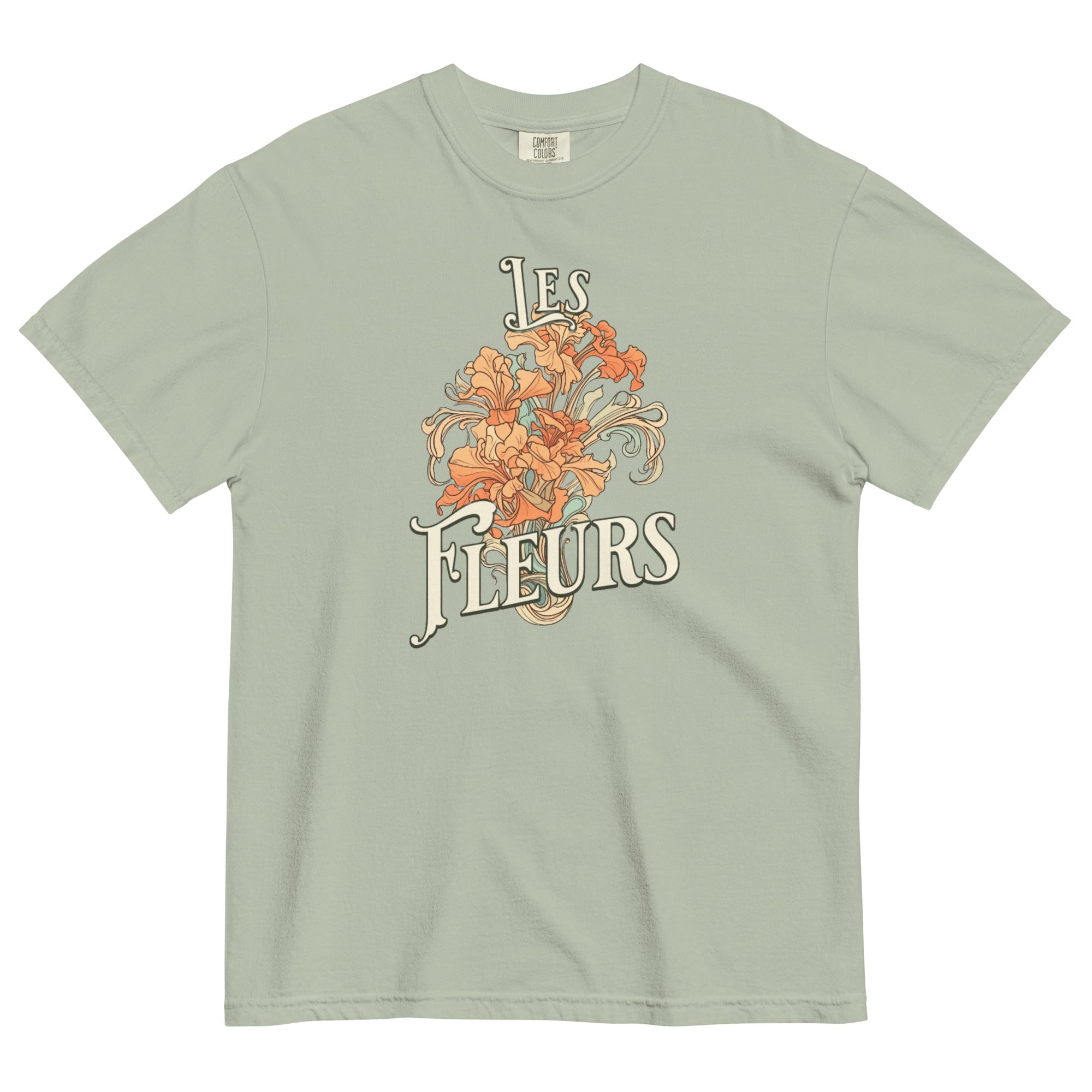 Les fleurs Unisex garment-dyed heavyweight t-shirt