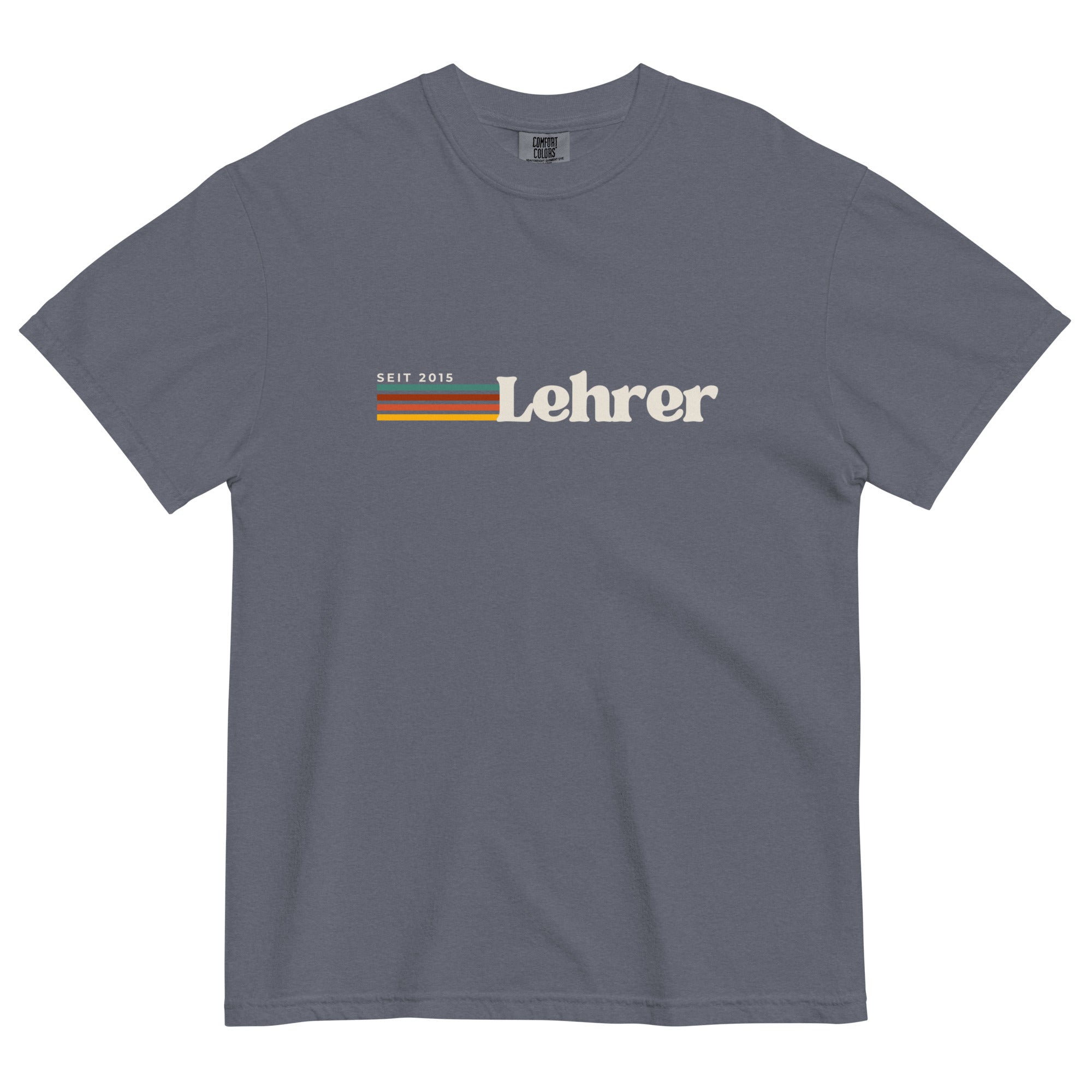 Lehrer Seit (year) customized teacher tee - German - La Vie Bien - Custom German gifts - German accessories