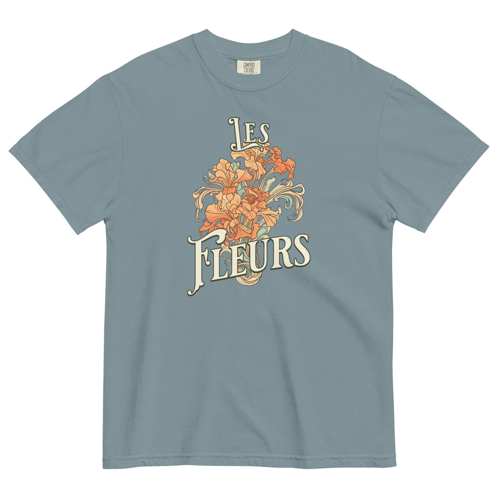 Les fleurs Unisex garment-dyed heavyweight t-shirt