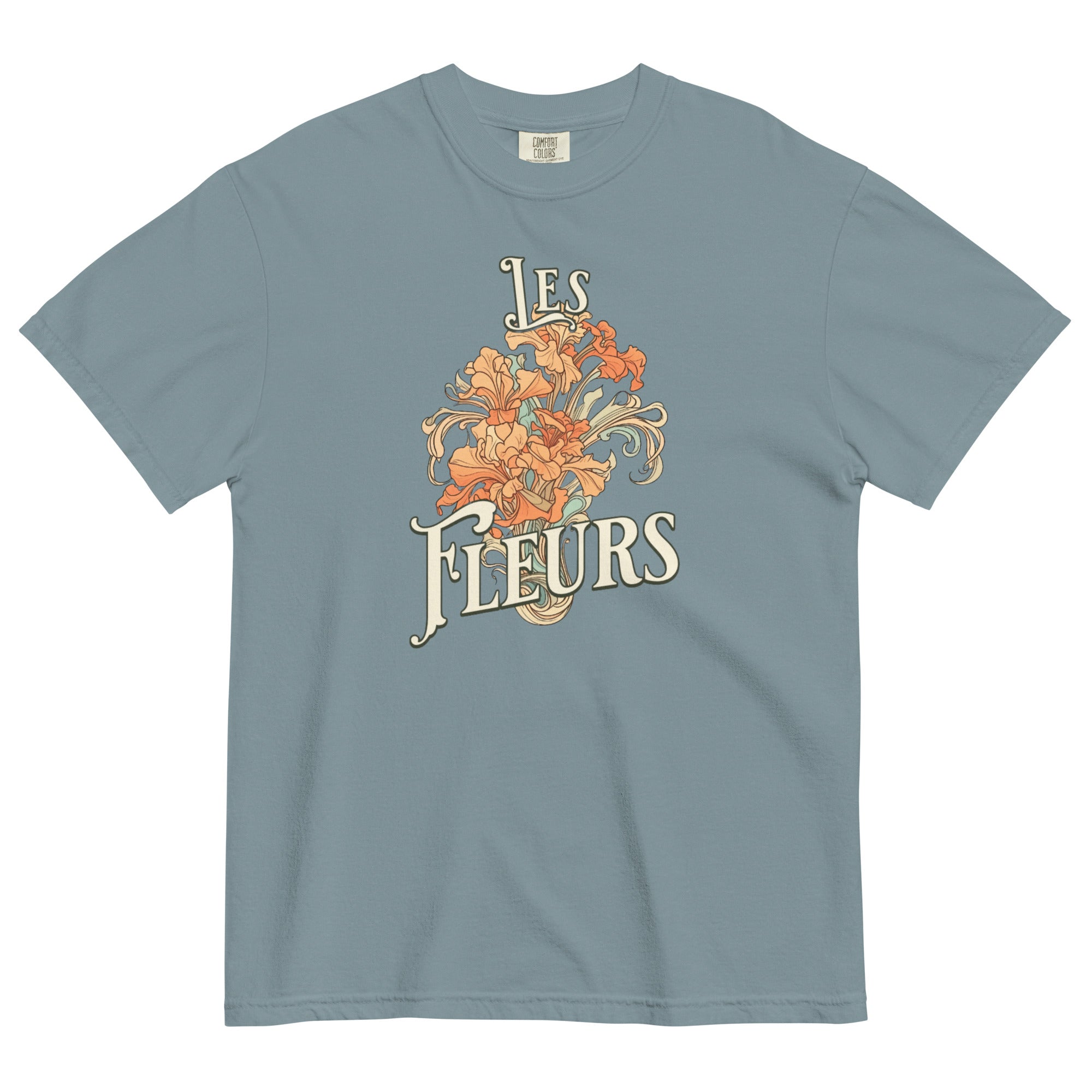 Les fleurs Unisex garment-dyed heavyweight t-shirt