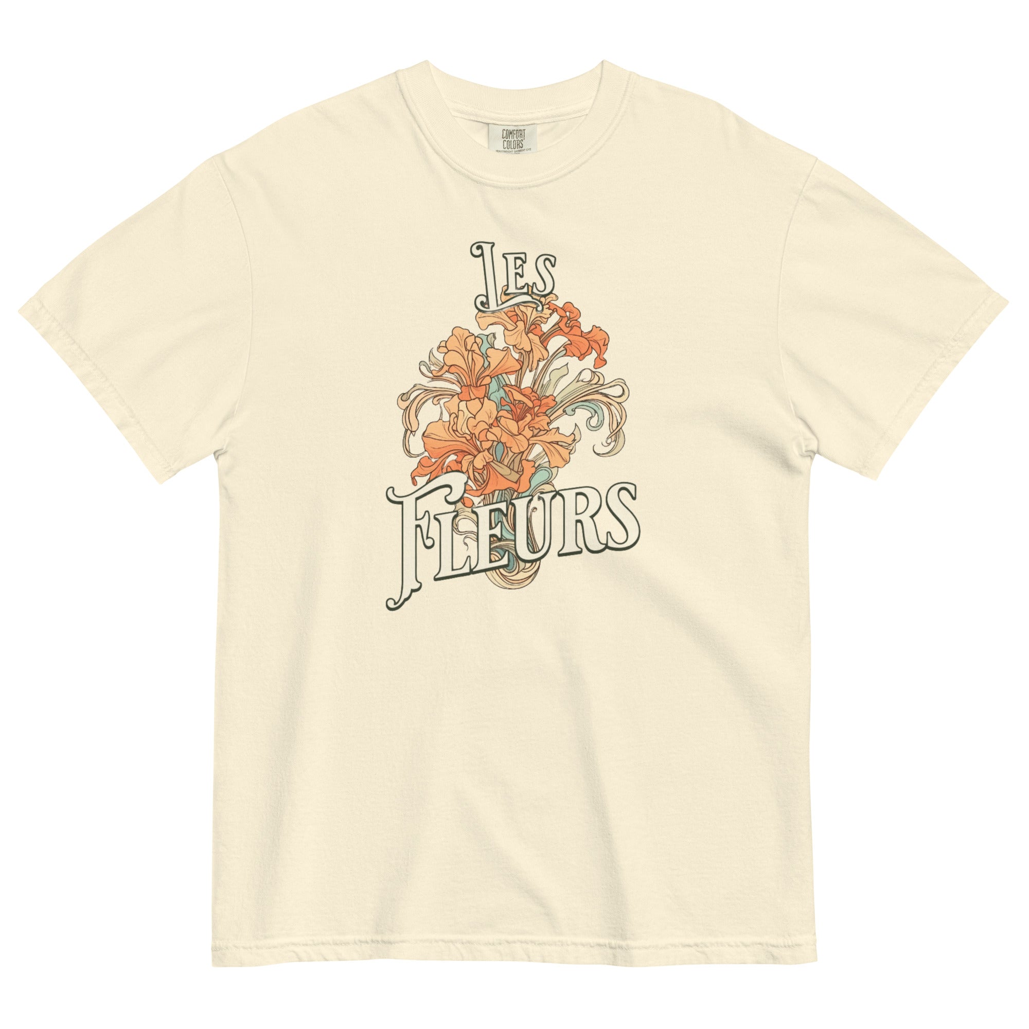 Les fleurs Unisex garment-dyed heavyweight t-shirt