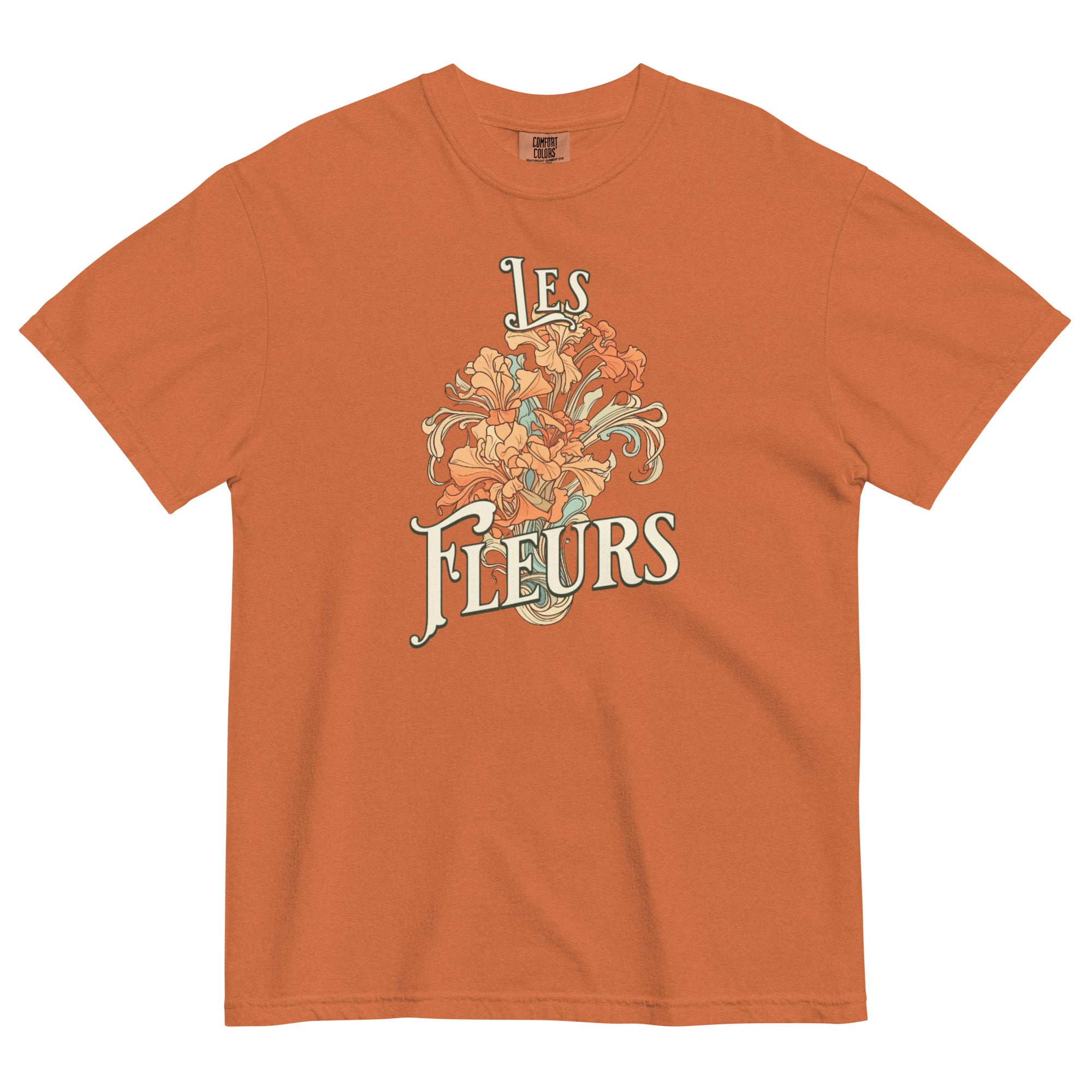 Les fleurs Unisex garment-dyed heavyweight t-shirt