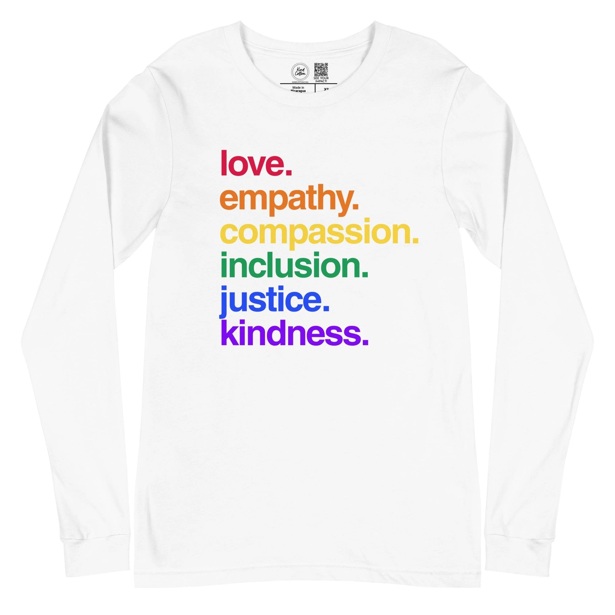 'Kindness Is' Pride Classic Long Sleeve by Kind Cotton