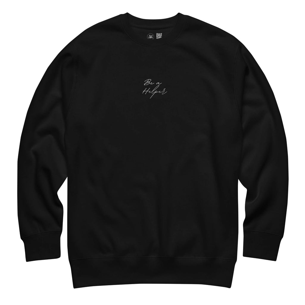 Be a Helper Embroidered Crewneck Sweatshirt by Kind Cotton