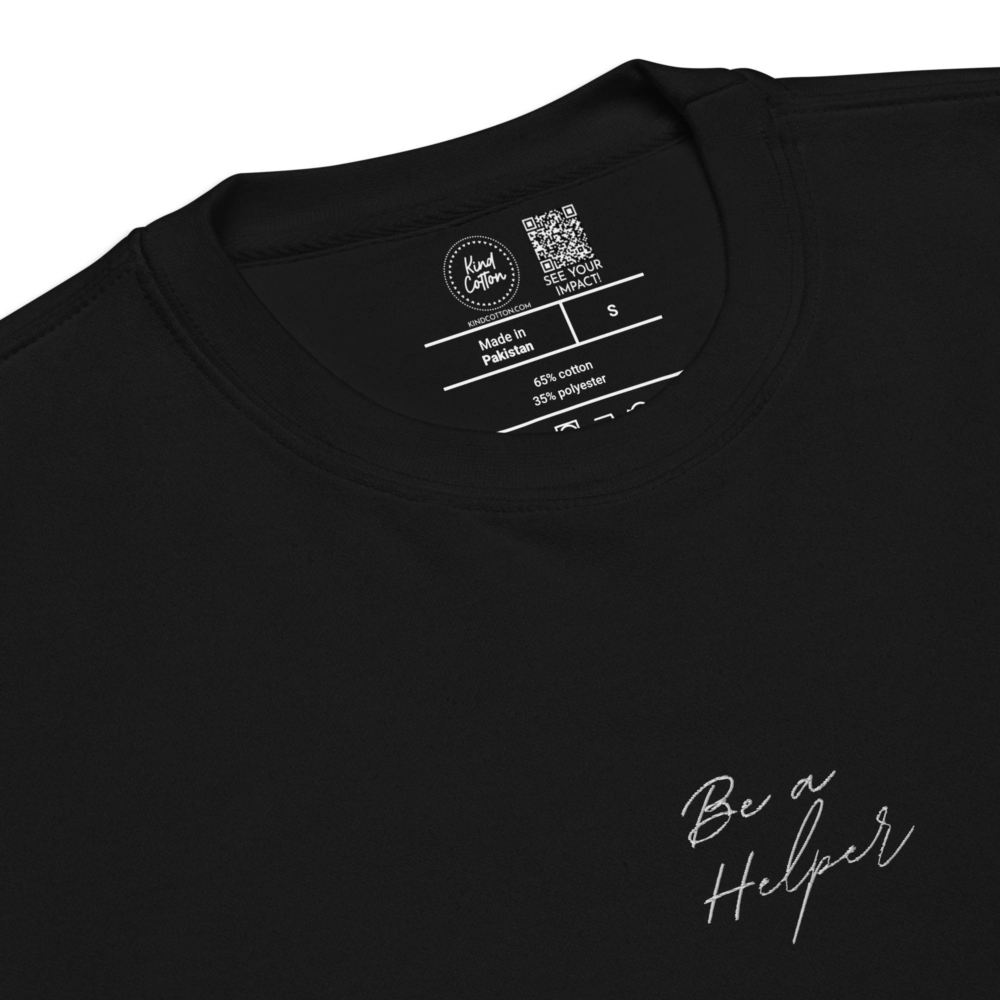 Be a Helper Embroidered Crewneck Sweatshirt by Kind Cotton